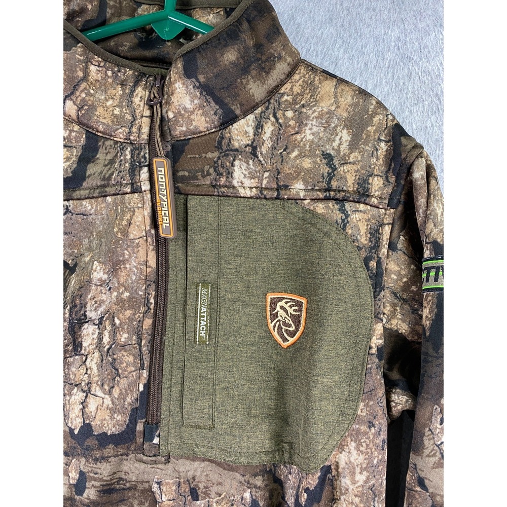 Non Typical By Drake Youth Size 8 Camo Pullover Quarter Zip Pockets Real Tree